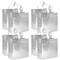 Wrapables Glossy Non-Woven Reusable Gift Bags with Handles for Weddings, Bridal Showers, Parties (Set of 8)